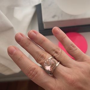 Fendi Pink and Silver Ring